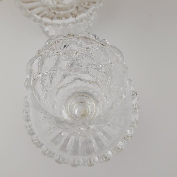 2 Partylite Quilted Votive Candle Holders set crystal  tealight romantic glass r - Picture 6 of 11